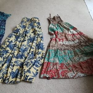 3 Smocked Ruffle Cotton Dresses for 1 price